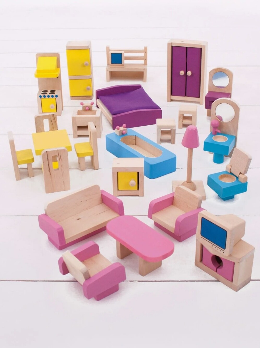 Bigjigs Heritage Doll House Set + Hape Patio Set